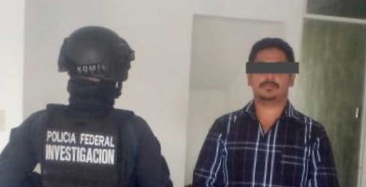Hugo 'N', 'El ganso' o 'Cuello corto', fue detenido por elementos Policía Federal. (Especial)