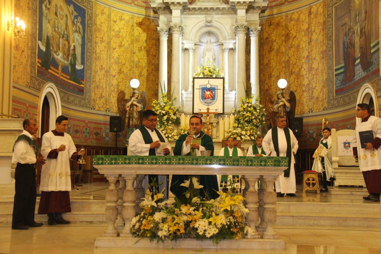 Obispo de Tampico, José Armando Álvarez Cano durante la homilía del domingo (Foto/Yazmín Sánchez)