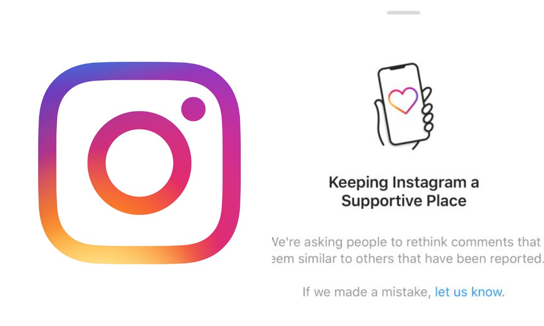Una de las nuevas funciones de la aplicación pide a los usuarios reconsiderar lo que escribieron antes de publicar un comentario ofensivo (Instagram).