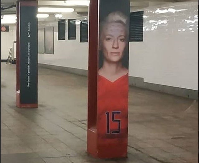 Cartle vandalizado de Megan Rapinoe (Especial)