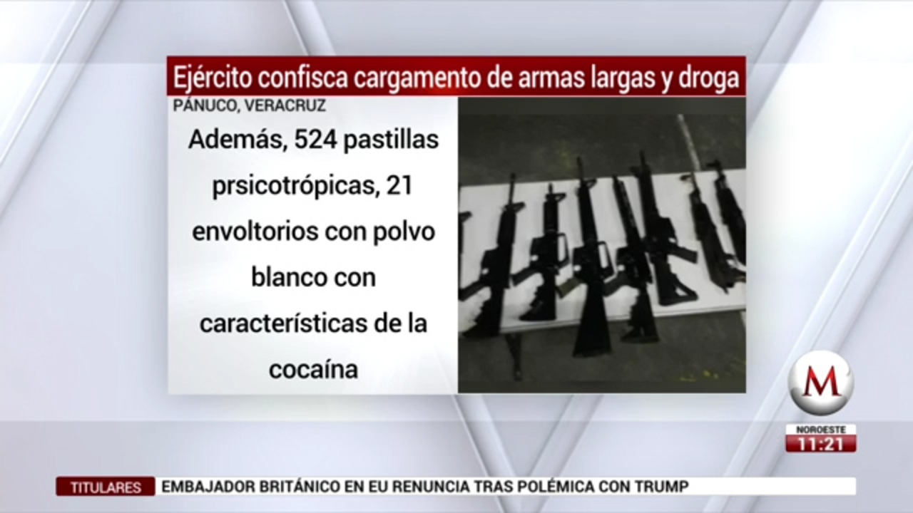 Ejército confisca cargamento de armas largas y droga en Veracruz ...