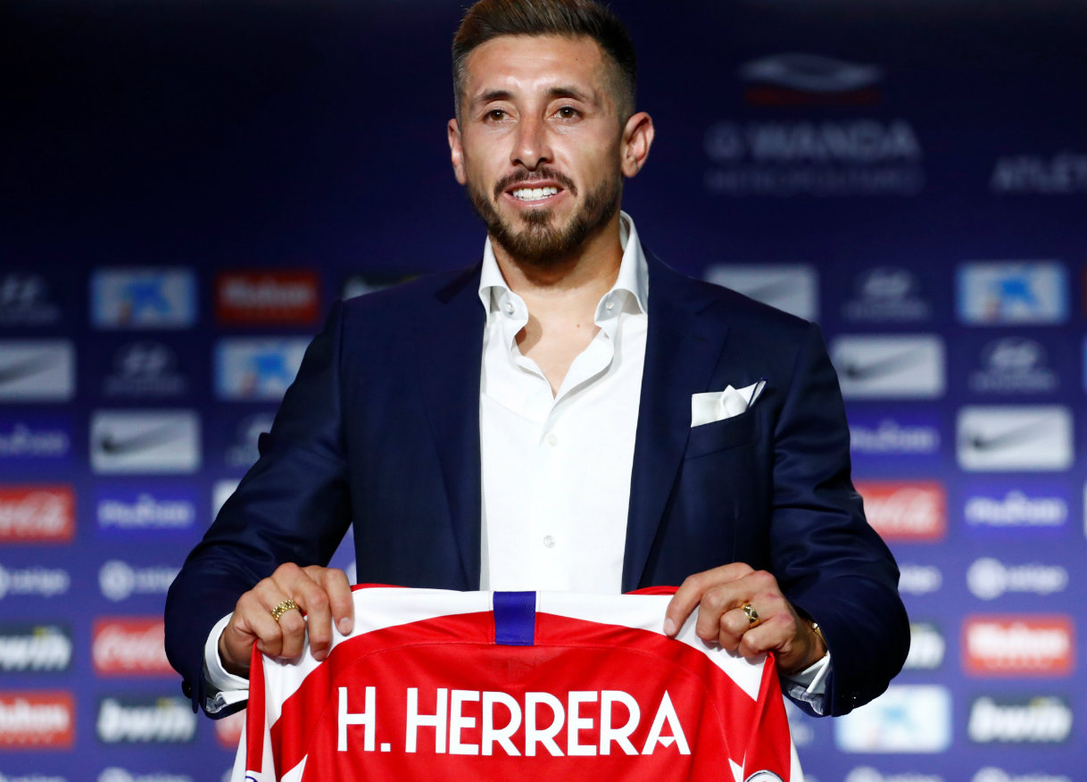 Héctor Herrera con el Atlético de Madrid (Reuters)
