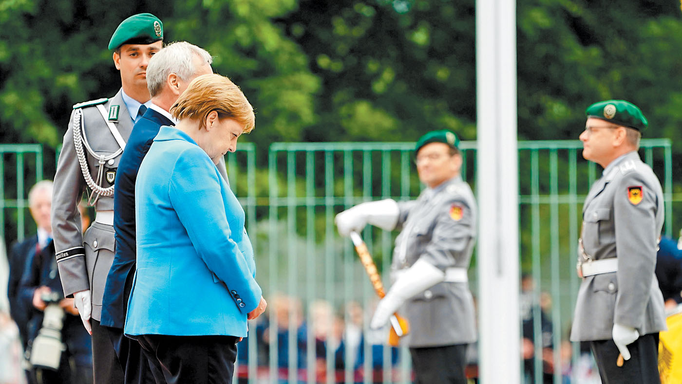 La gobernante, durante un acto con el presidente de Finlandia. (EFE)