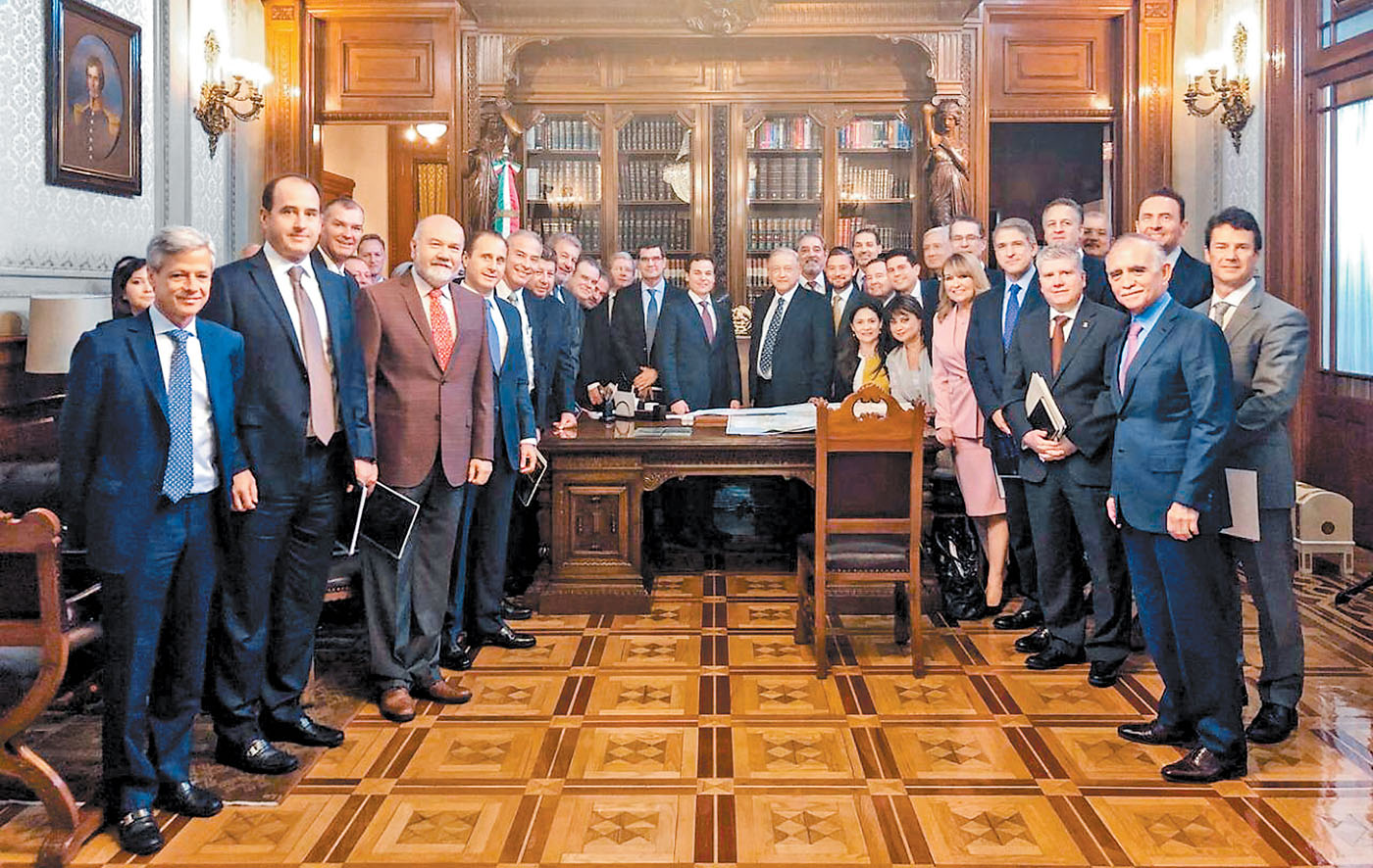 Los representantes de la IP neoleonesa se reunieron con el Presidente en Palacio Nacional. (EFE)