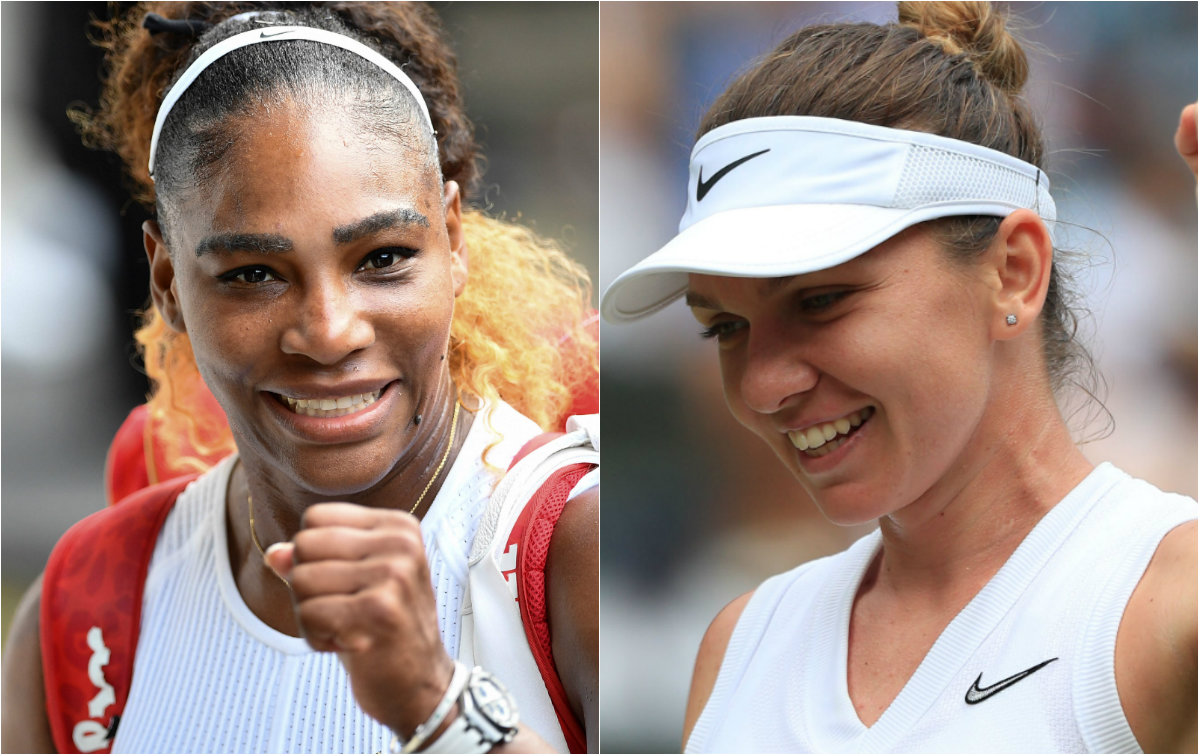 Serena Williams y Simona Halep van a la Final de Wimbledon (AFP)