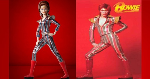 Barbie es David Bowie en 'Ziggy Stardust'./Internet.