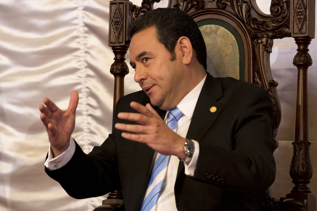 El presidente de Guatemala, Jimmy Morales. AP