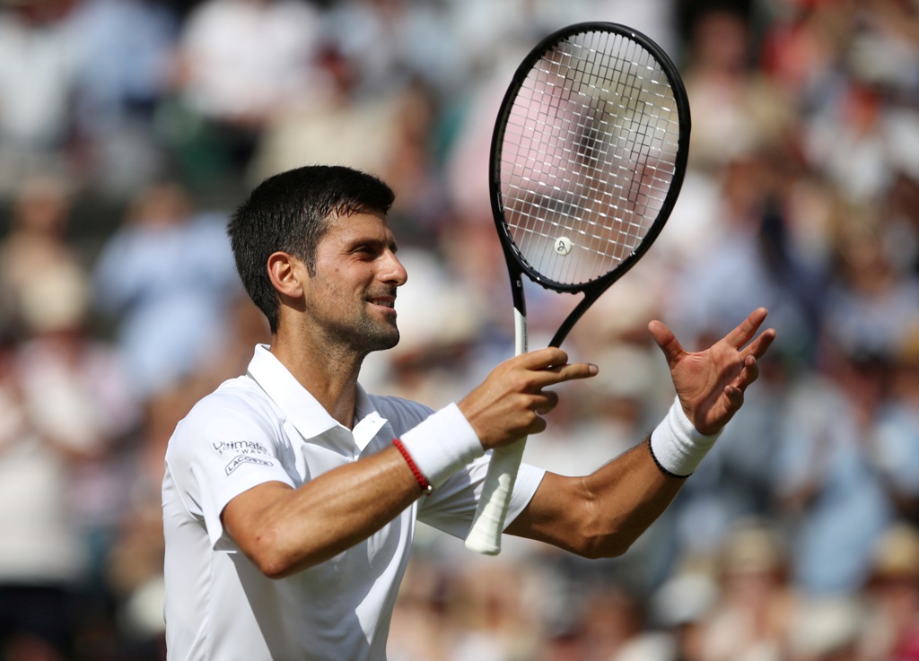 Novak Djokovic celebra tras ganar la Semifinal ante el español Roberto Bautista (Reuters)