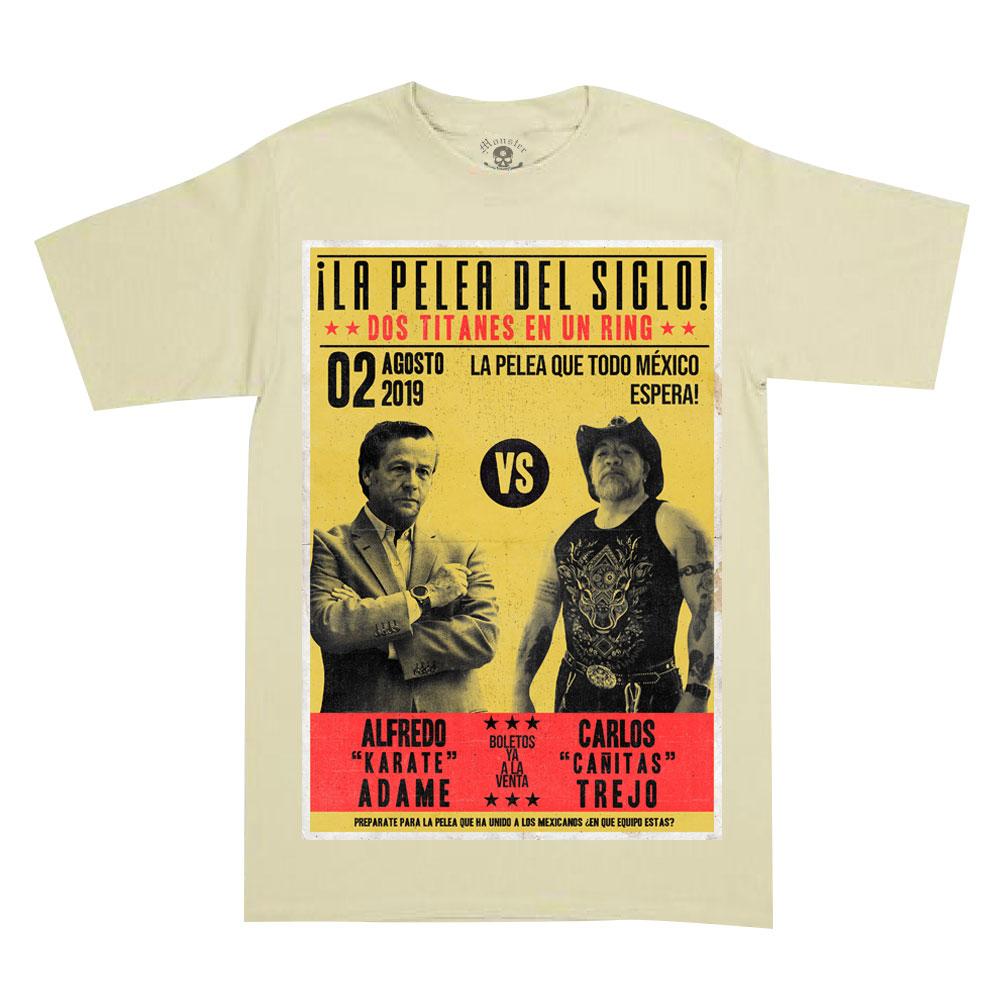 La pelea de Alfredo Adame y Carlos Trejo ya tiene una playera con el cartel. (King Monster)
