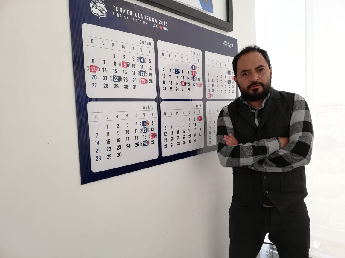 Rogelio Roa, vicepresidente de Negocios del equipo Puebla FC (Edgar González)