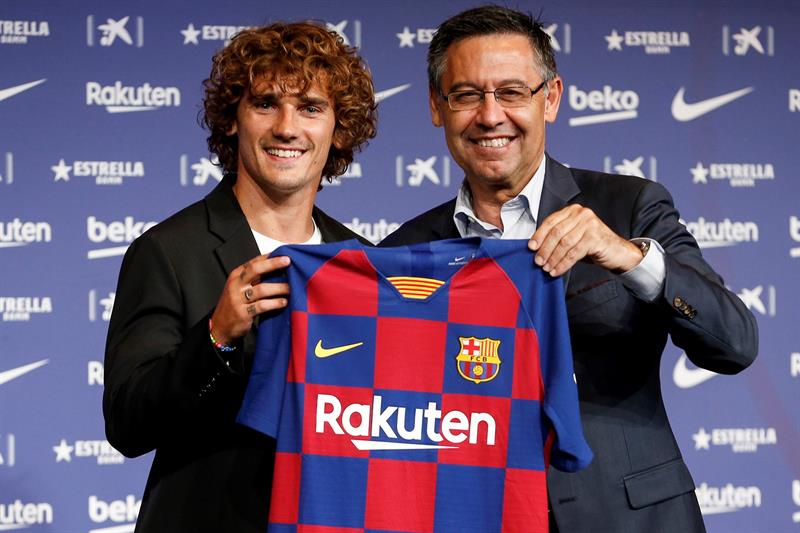 Antoine Griezmann fue presentado oficialmente con el Barcelona (EFE)
