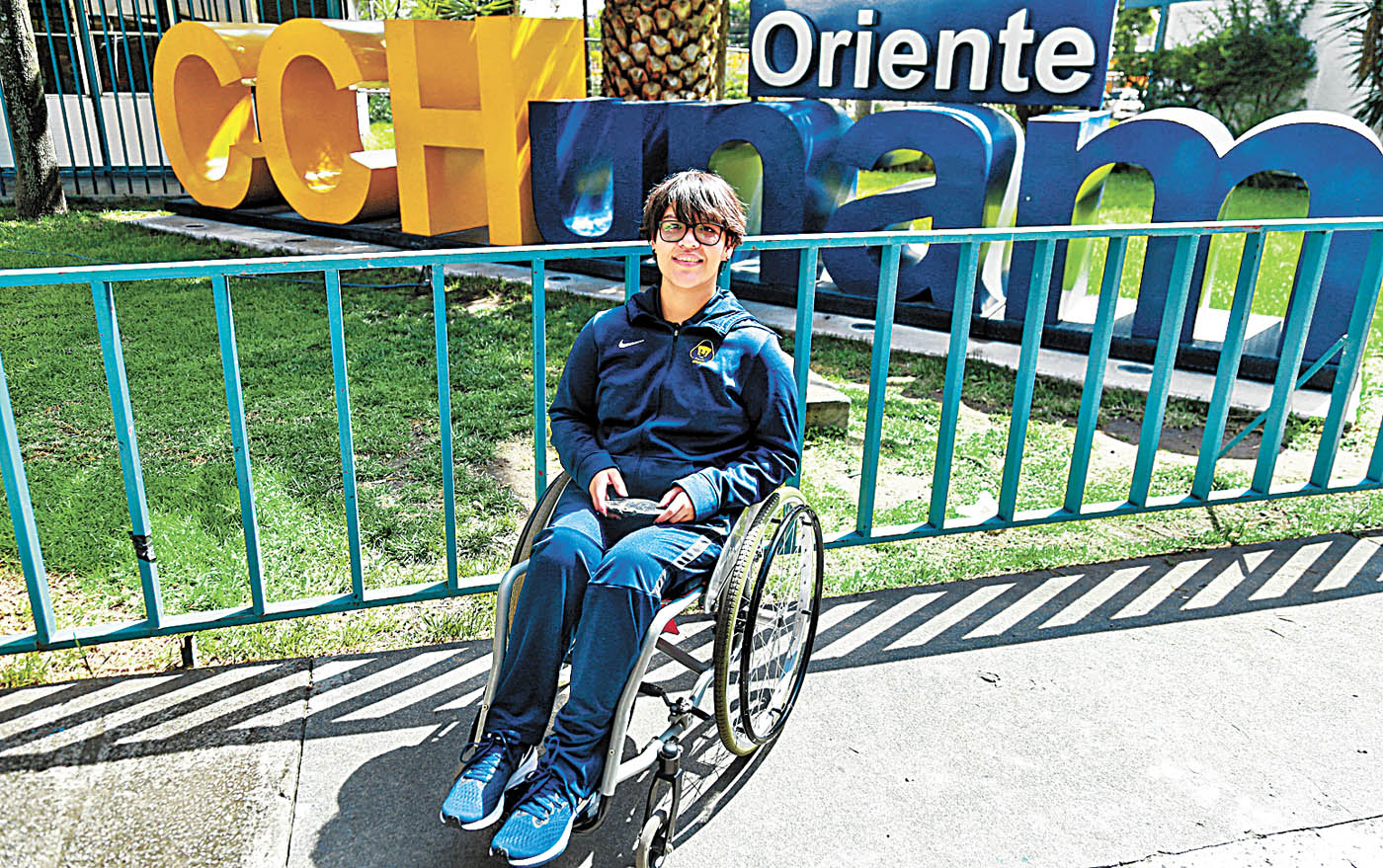 La promesa mexicana alterna sus estudios en el CCH Oriente con su pasión por los deportes. (Iván López)