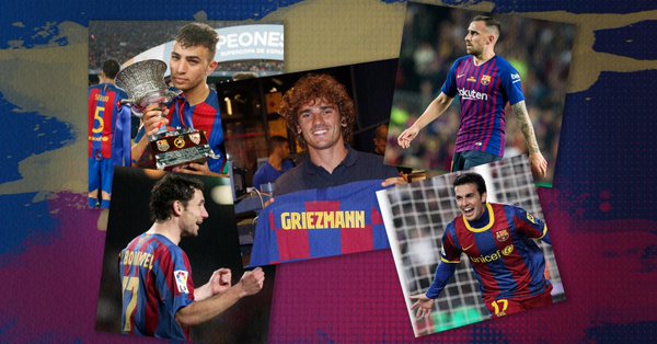 Antoine Griezmann y los otros portadores del maldito dorsal 17 en Barcelona (Twitter @FCBarcelona_es)