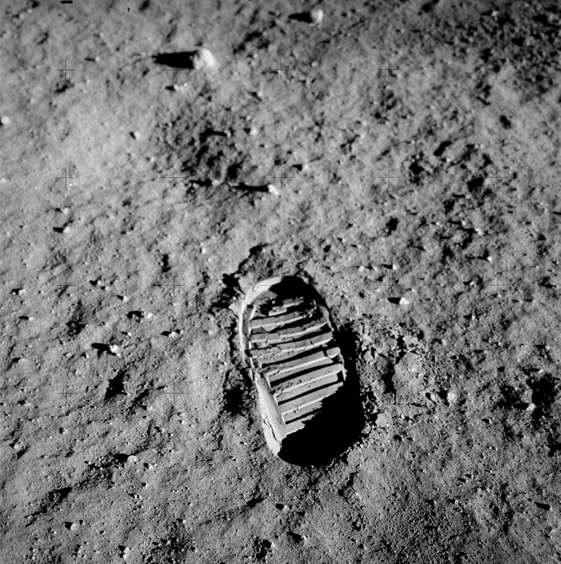 Huella del astronauta Buzz Aldrin. (NASA)