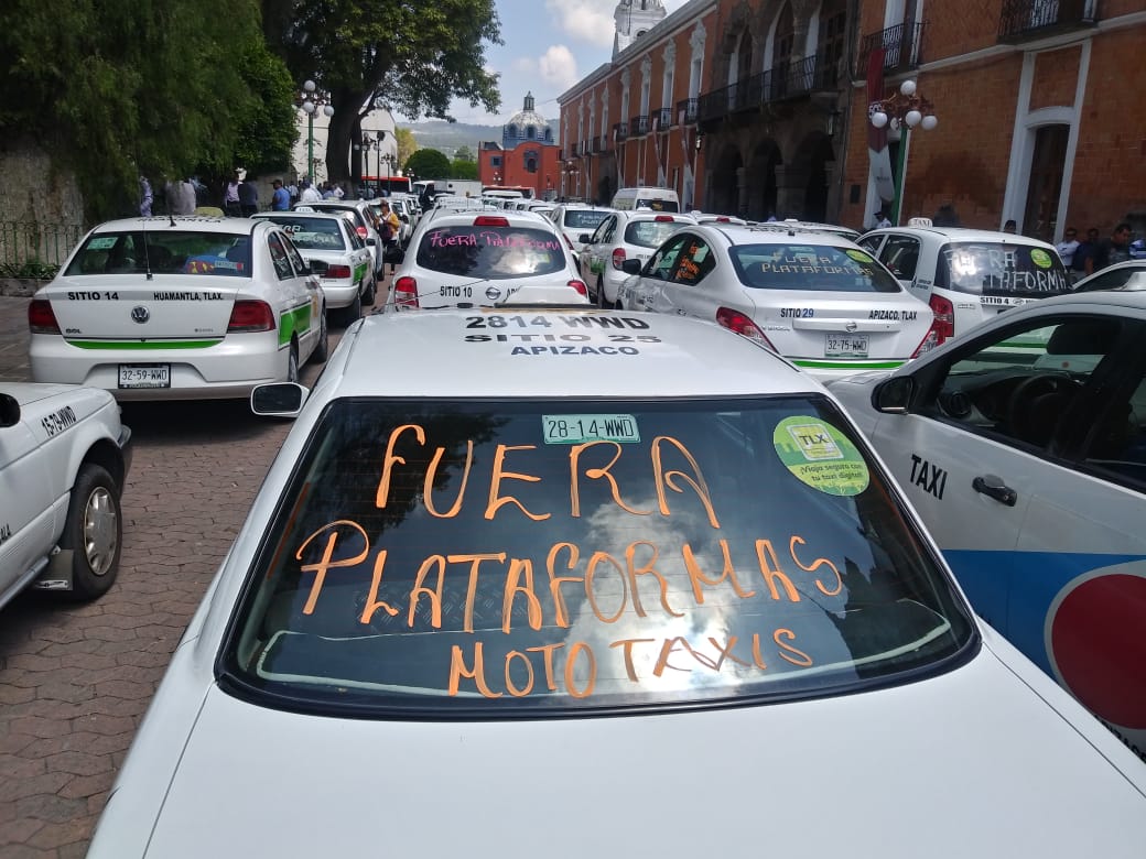 Protestan transportistaspor plataformas digitales (Especial)