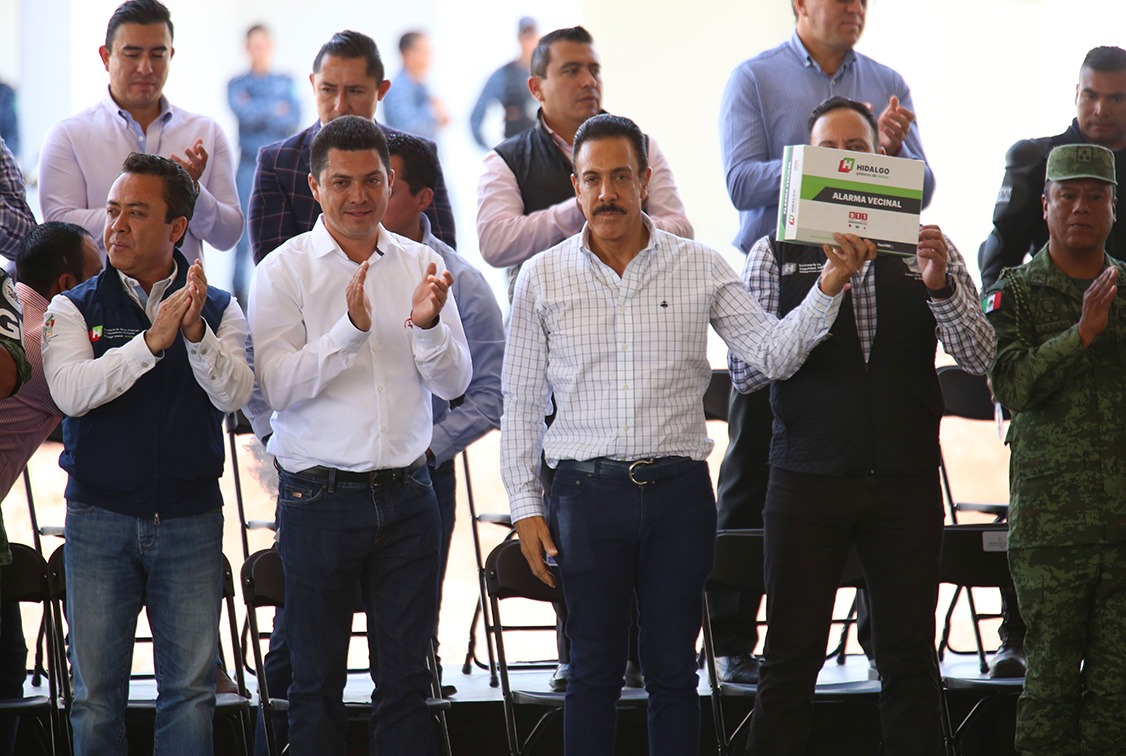 Omar Fayad, gobernador de Hidalgo, durante la inauguración del Centro de Seguridad de Zempoala. (Jorge Sánchez)