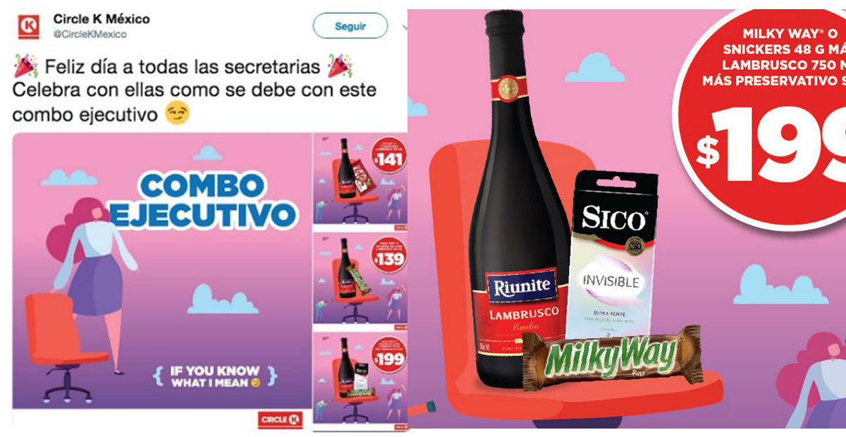 Combo sexista de Círculo K por el Día de la secretaria (Twitter).