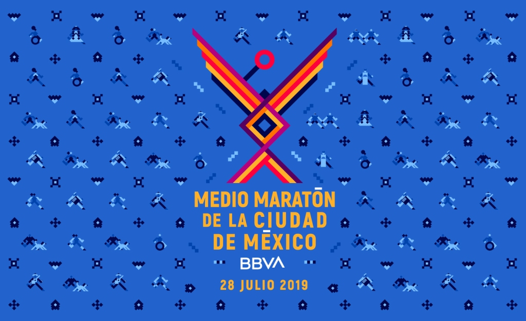 Logo del Medio Maratón de la Ciudad de México 2019 (Cortesía)