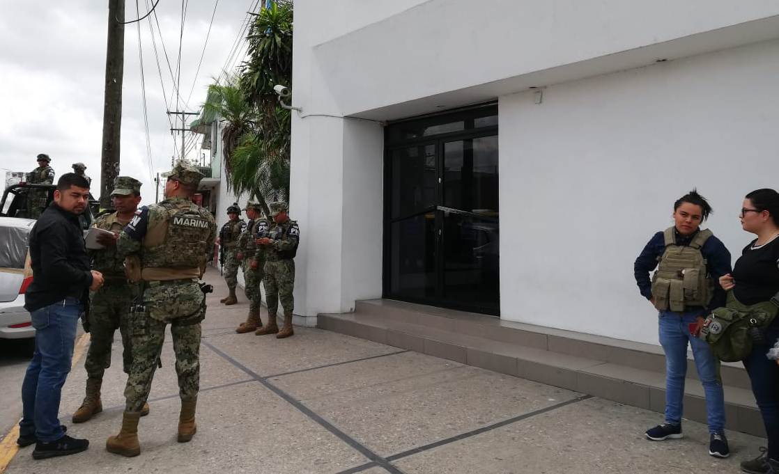 Asalto a banco en Tampico (Foto/Joaquín López)
