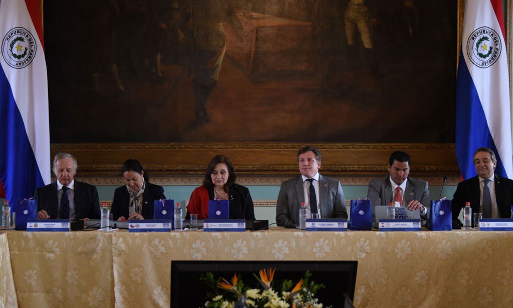 El comité organizador del Mundial 2030 en el Cono Sur (AFP)