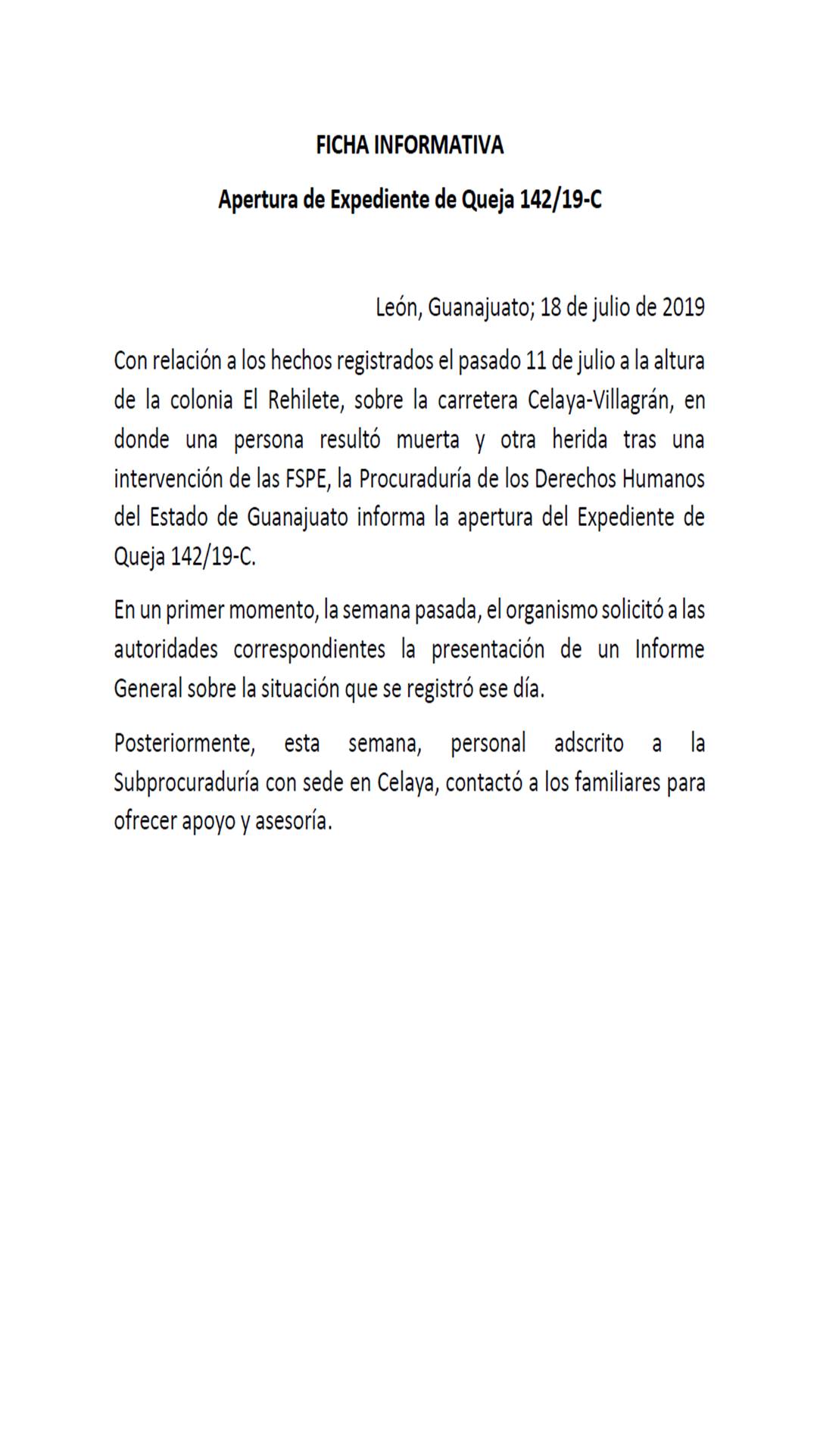 La Ficha Informativa