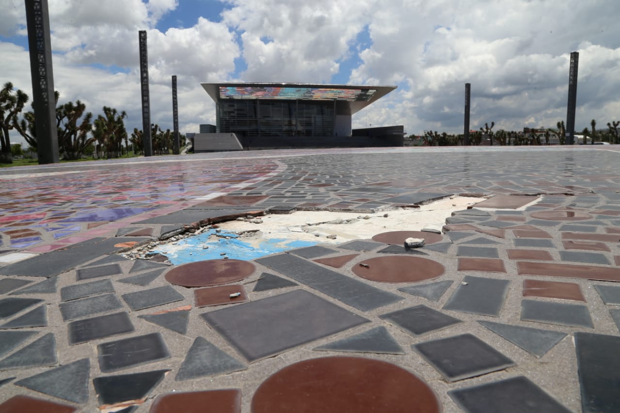 Obra del artista Byron Gálvez, ubicada dentro del Parque David Ben Gurión de Pachuca. (Jorge Sánchez)