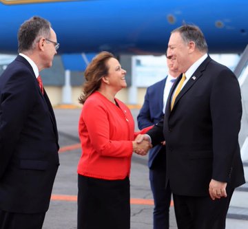 El secretario de Estado de Estados Unidos llegó a México para reunirse con Marcelo Ebrard. (@marthadelgado)