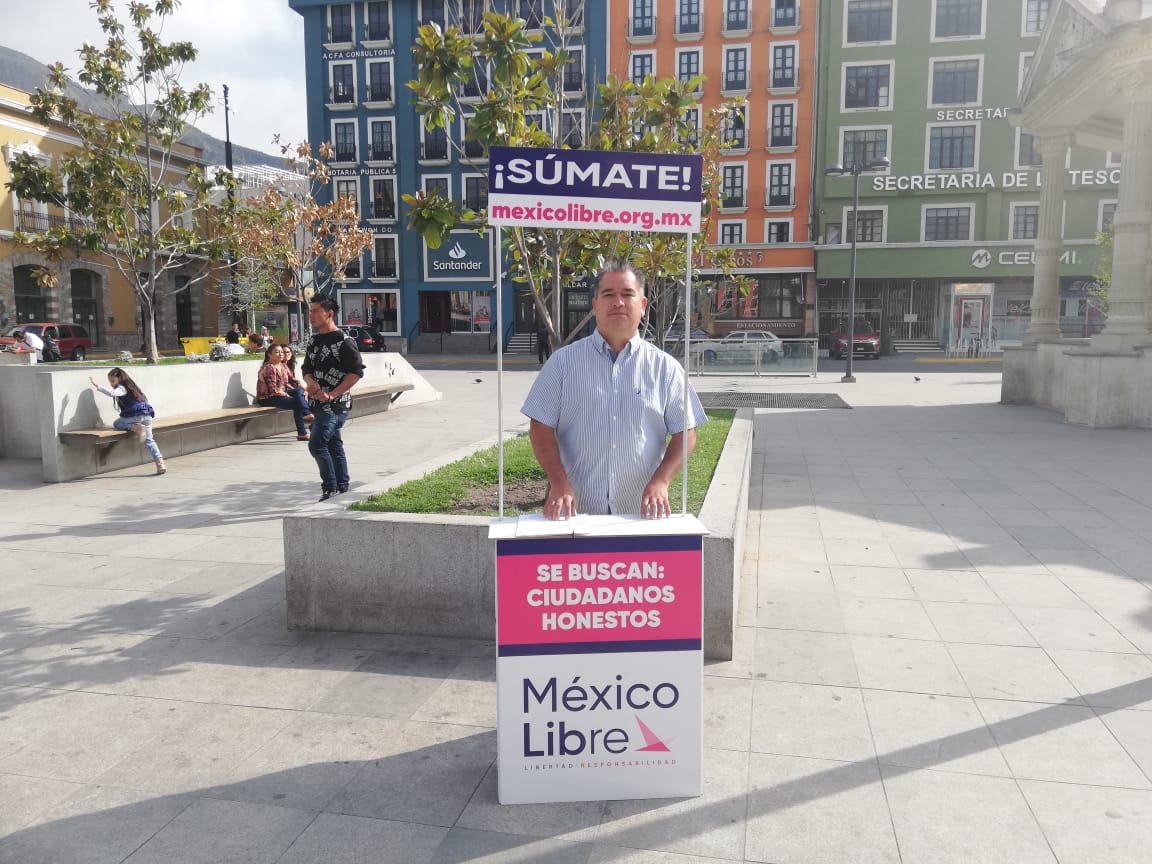 Primer módulo de afiliación de México Libre en Pachuca. (Elizabeth Hernández)