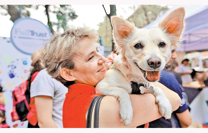 Las mascotas también tuvieron un lugar especial en el festejo, donde convivieron y se divirtieron a lo grande. Nelly Salas.