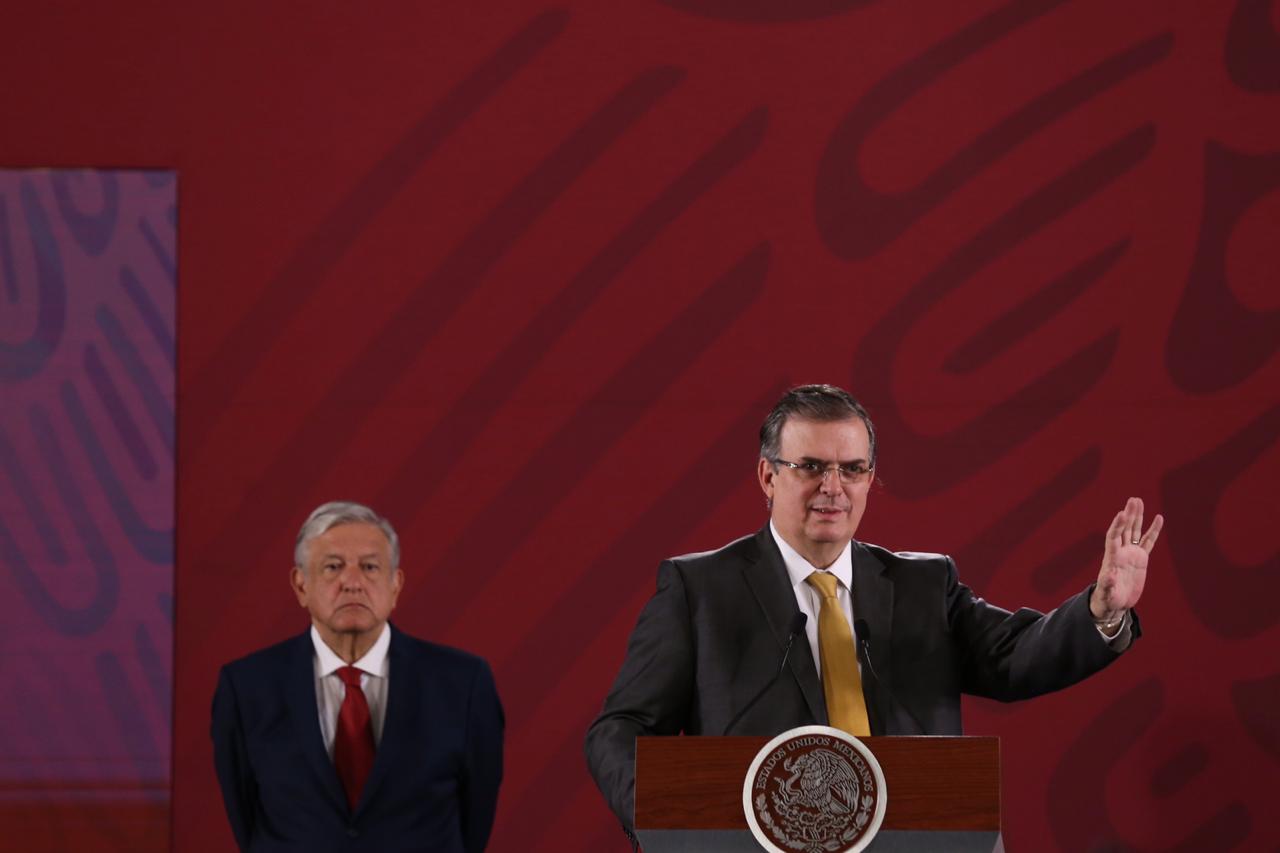 El secretario de Relaciones Exteriores, Marcelo Ebrard, dijo que mil 807 mexicanos tienen orden de deportación en EU/Nelly Salas.