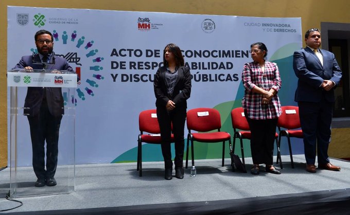 El alcalde de Miguel Hidalgo ofreció una disculpa por las transmisiones de Arne Aus den Ruthen. (Tomado de @CDHDF)