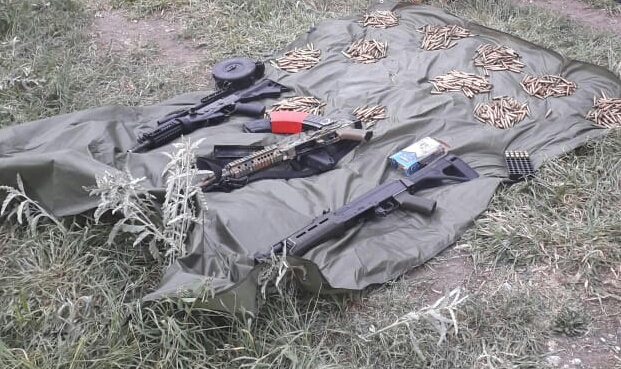 Armas localizadas en Tepetitlán, Hidalgo. (Cortesía)
