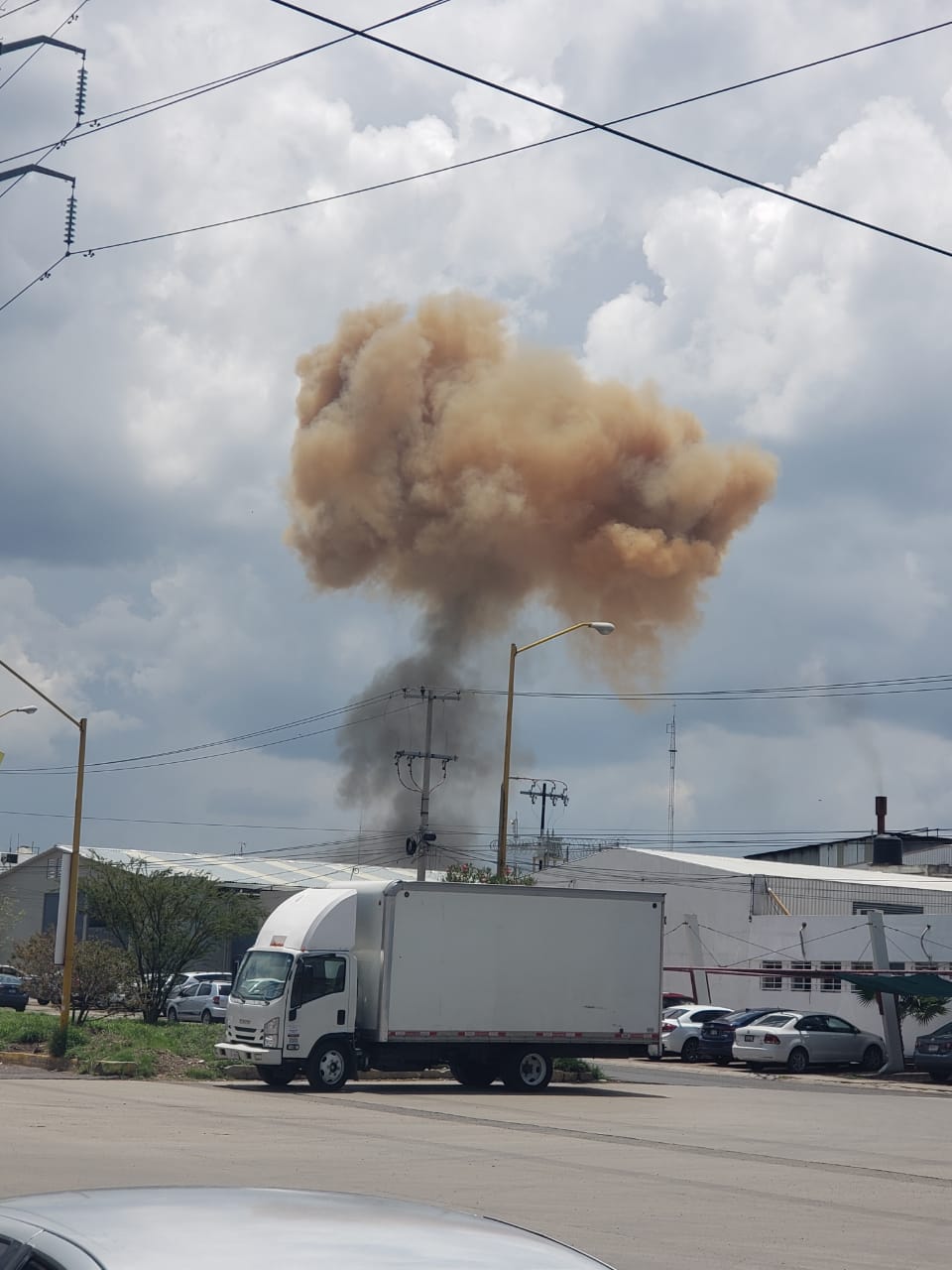 La explosión se registró en el parque industrial de Aguascalientes. (Liberto Ureña)