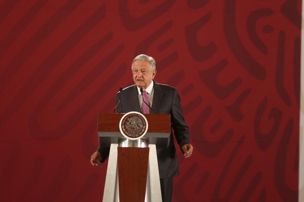 AMLo durante su conferencia de prensa matutina. (Jorge Carballo)