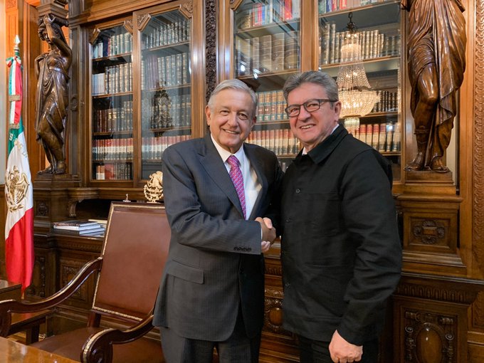 AMLO se reunió con Jean-Luc Mélenchon en Palacio Nacional/Especial.
