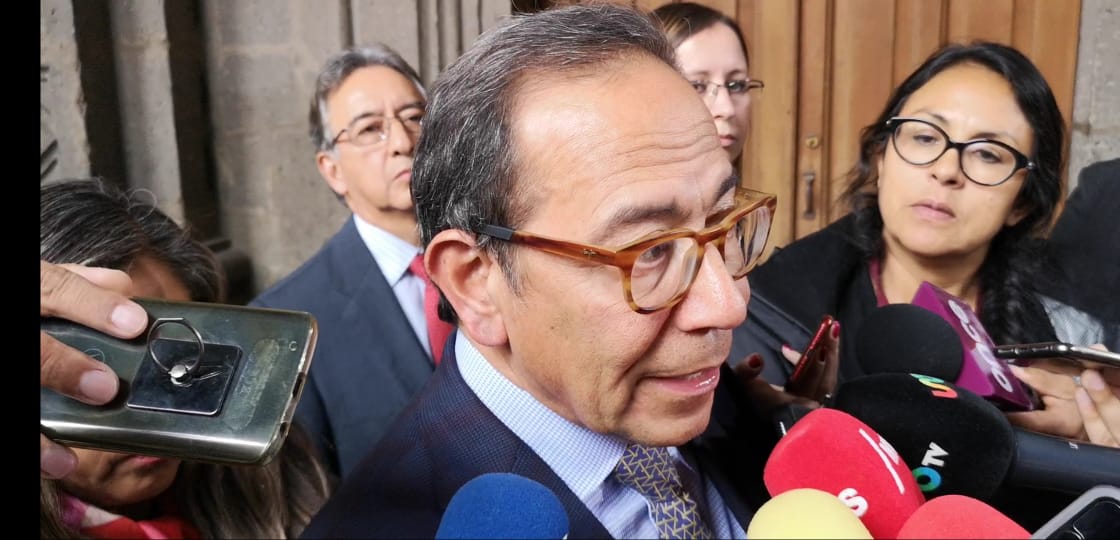 Carlos Salazar Lomelín, presidente de la Consejo Coordinador Empresarial, tras la renuión con el Presidente (Eduardo de la Rosa)