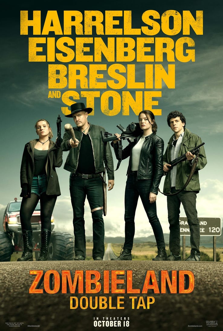 Zombieland: Double Tap será estrenada en octubre del 2019. (Columbia Pictures)
