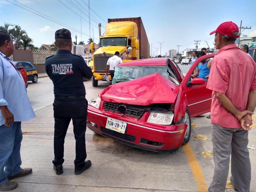 Involucrados del percance en Tampico.