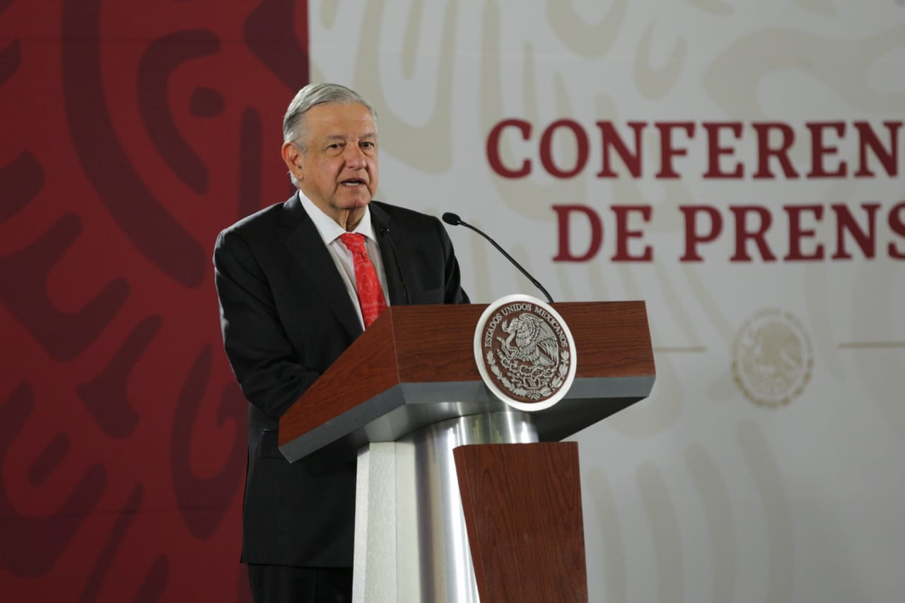 El presidente Andrés Manuel López Obrador en su conferencia mañanera (Omar Franco)