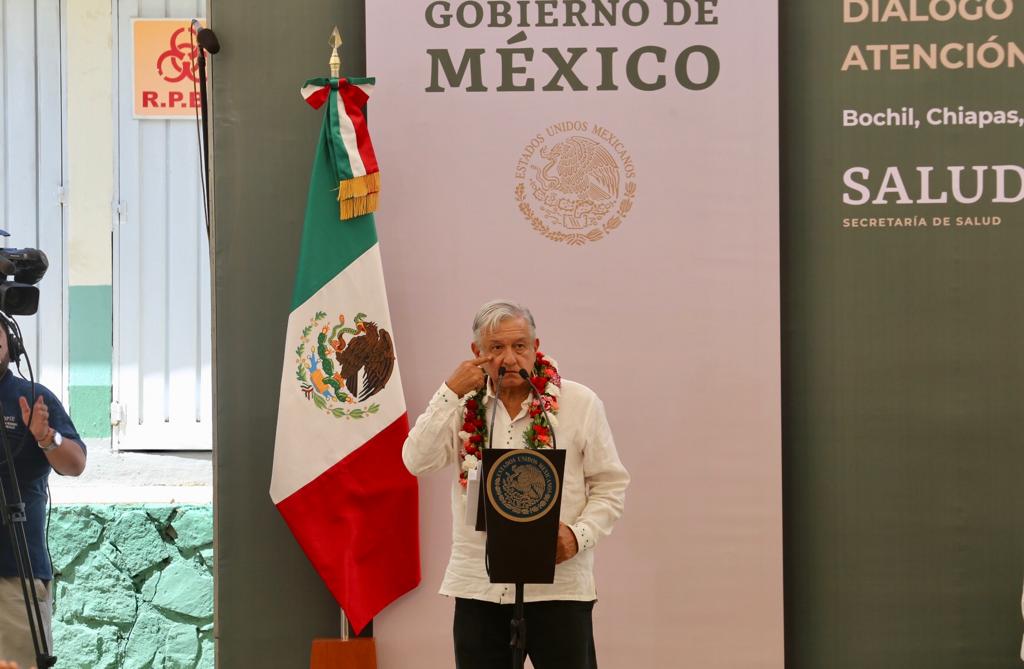 El presidente Andrés Manuel López Obrador durante su visita en Oaxaca (Jorge Carballo)