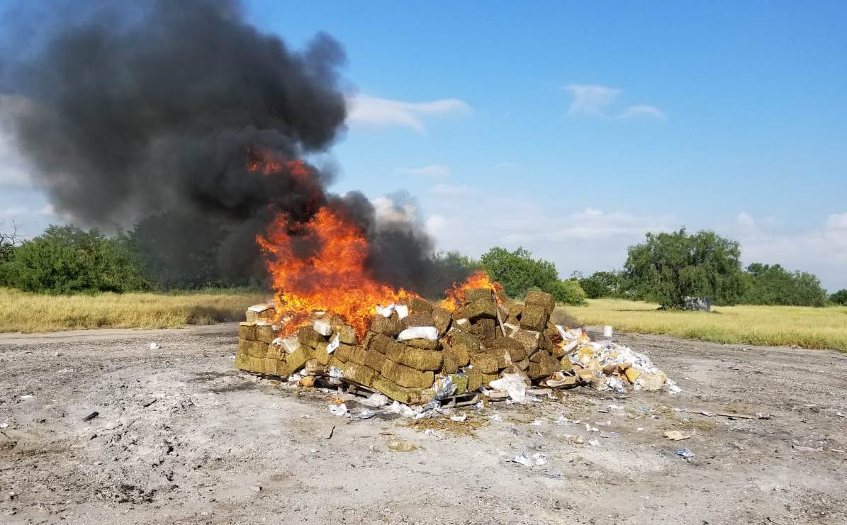 Droga incinerada. (Especial)