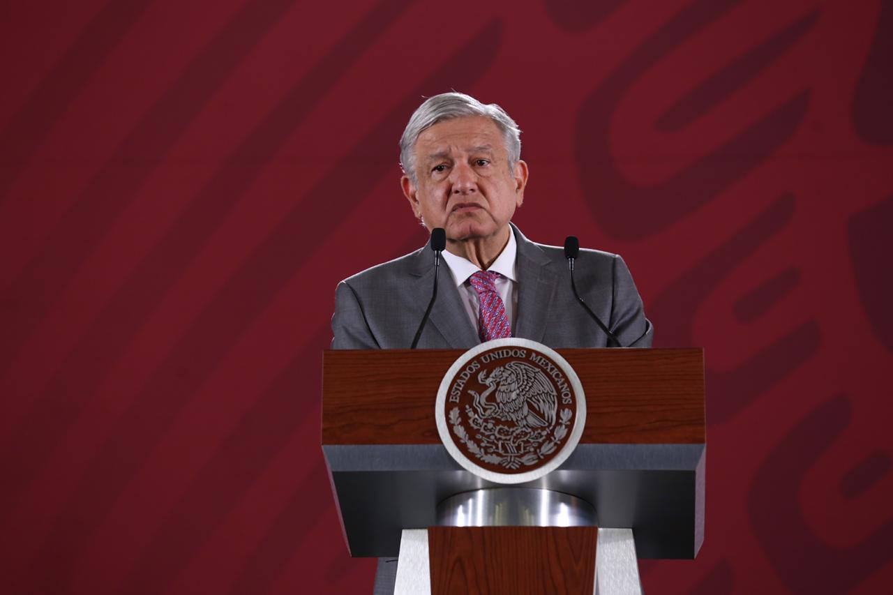 El Presidente Andrés Manuel López Obrador durante su conferencia matutina de hoy. (Foto: Nelly Salas)
