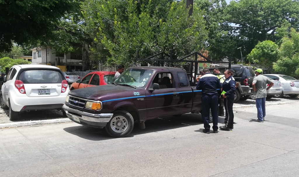 Camioneta involucrada en el accidente.