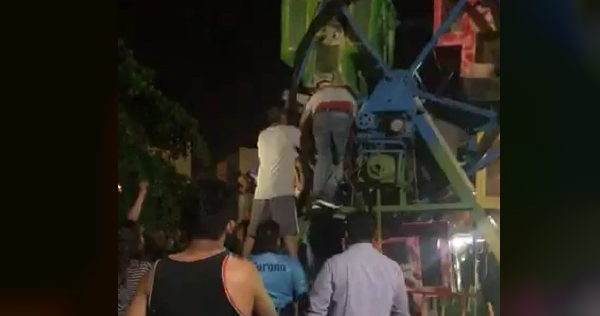 Juego mecánico en mini feria en Altamira (Foto/CORTESÍA)