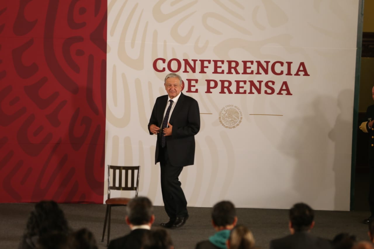 AMLO en la conferencia mañanera del 01 de julio de 2019 (Foto: Javier Ríos)