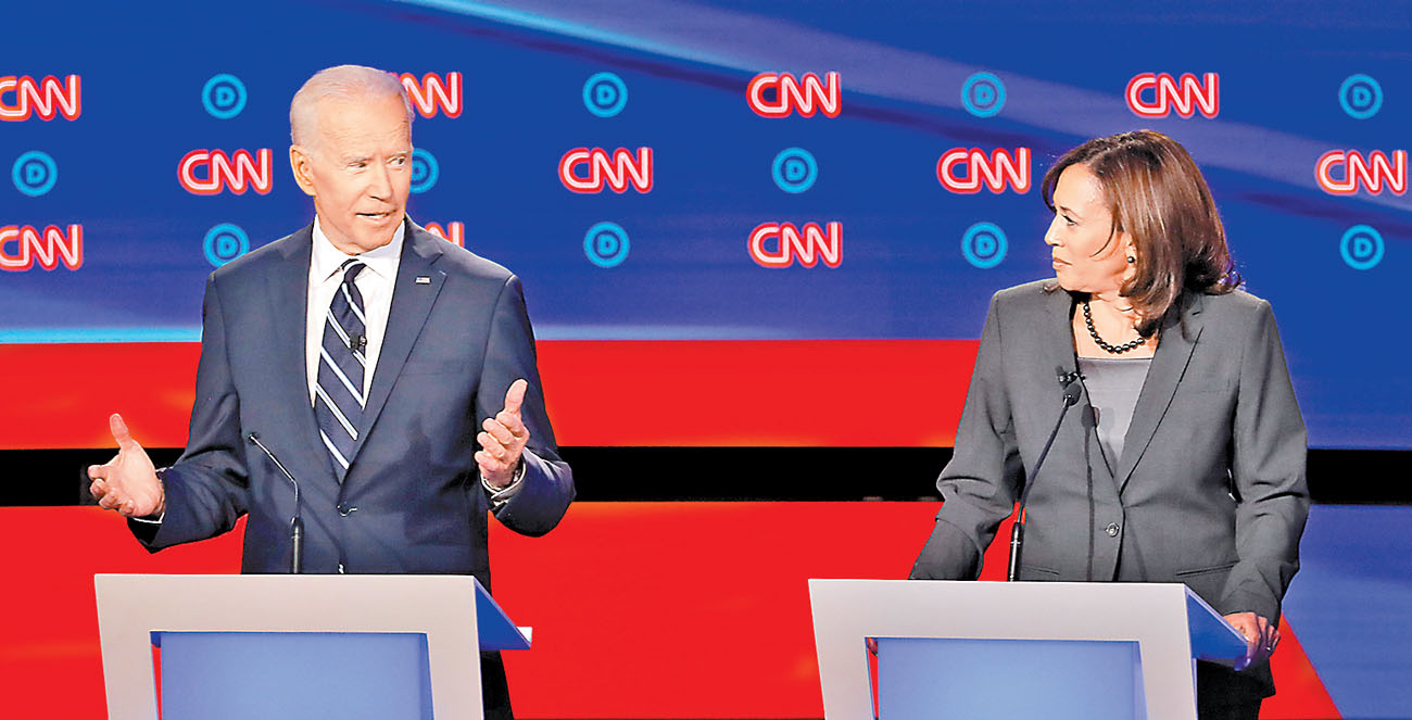 El favorito en las encuestas para desafiar a Trump se enfrentó anoche con Kamala Harris. (AP)