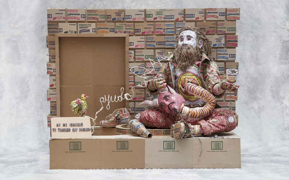 Obra "Lo que no puedes ver" de Pedro Eduardo Vega Gutiérrez, ganador del primer lugar en 2018. (Maruchan Sopart)