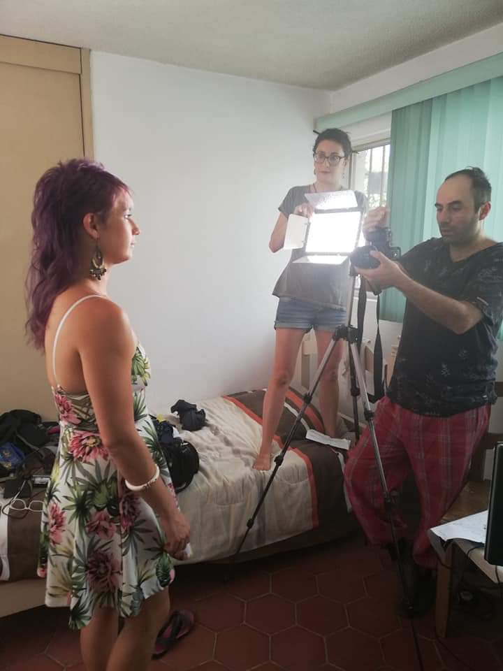 Las tres, filmación del teaser. (Cortesía)