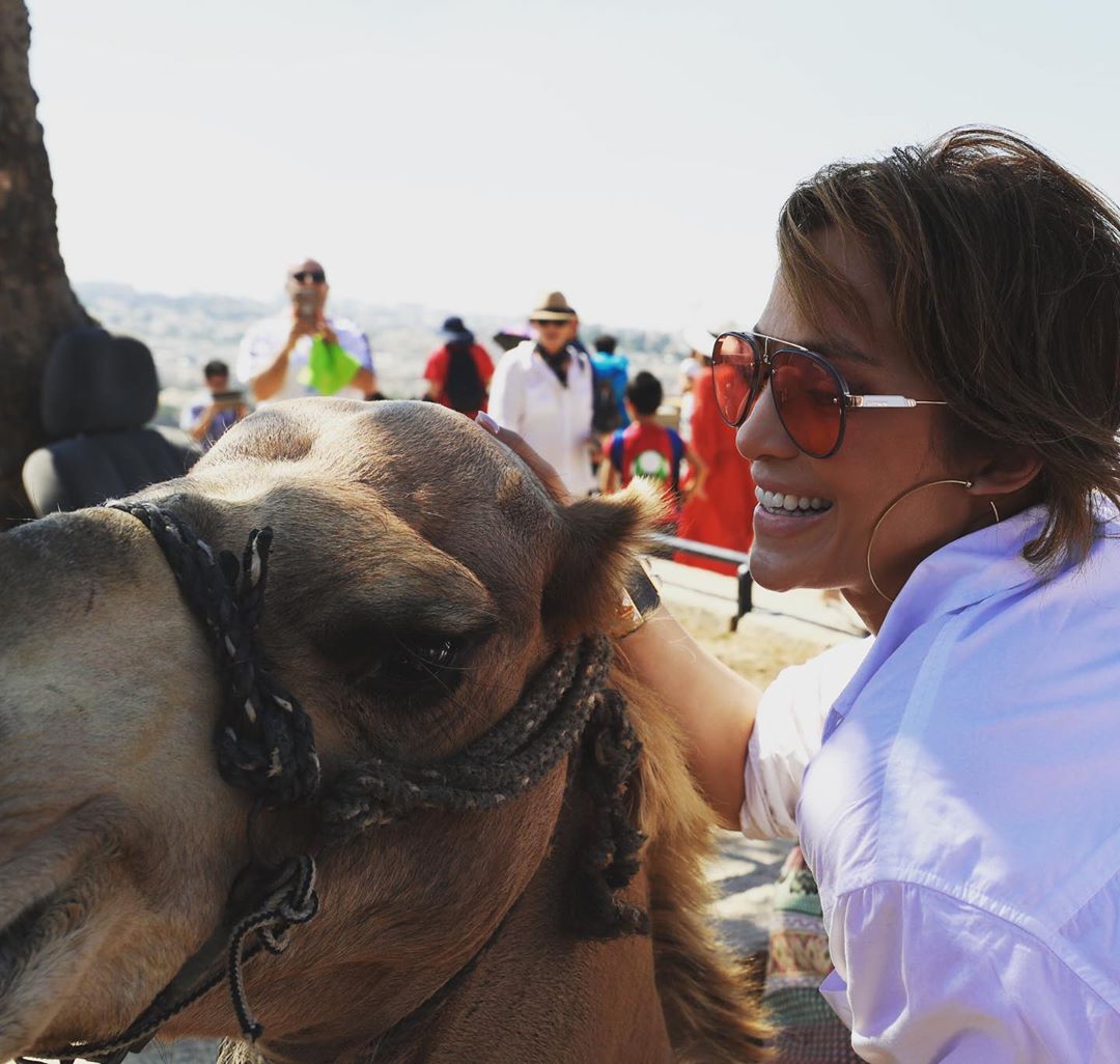 Jennifer López durante su viaje a Israel. (Instagram jlo)