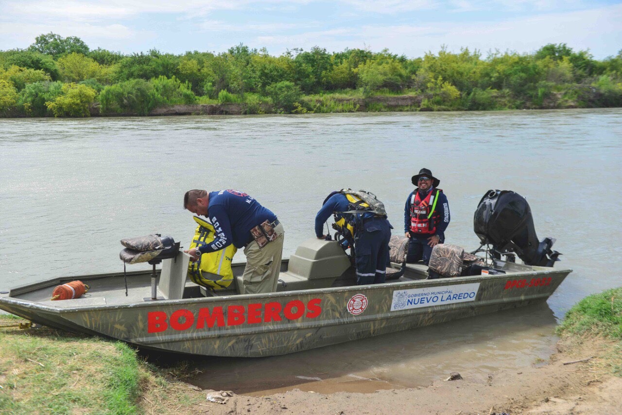 Protección Civil advierte a la población del peligro de las fuertes corrientes del río Bravo (Foto/Ricardo Hernández)